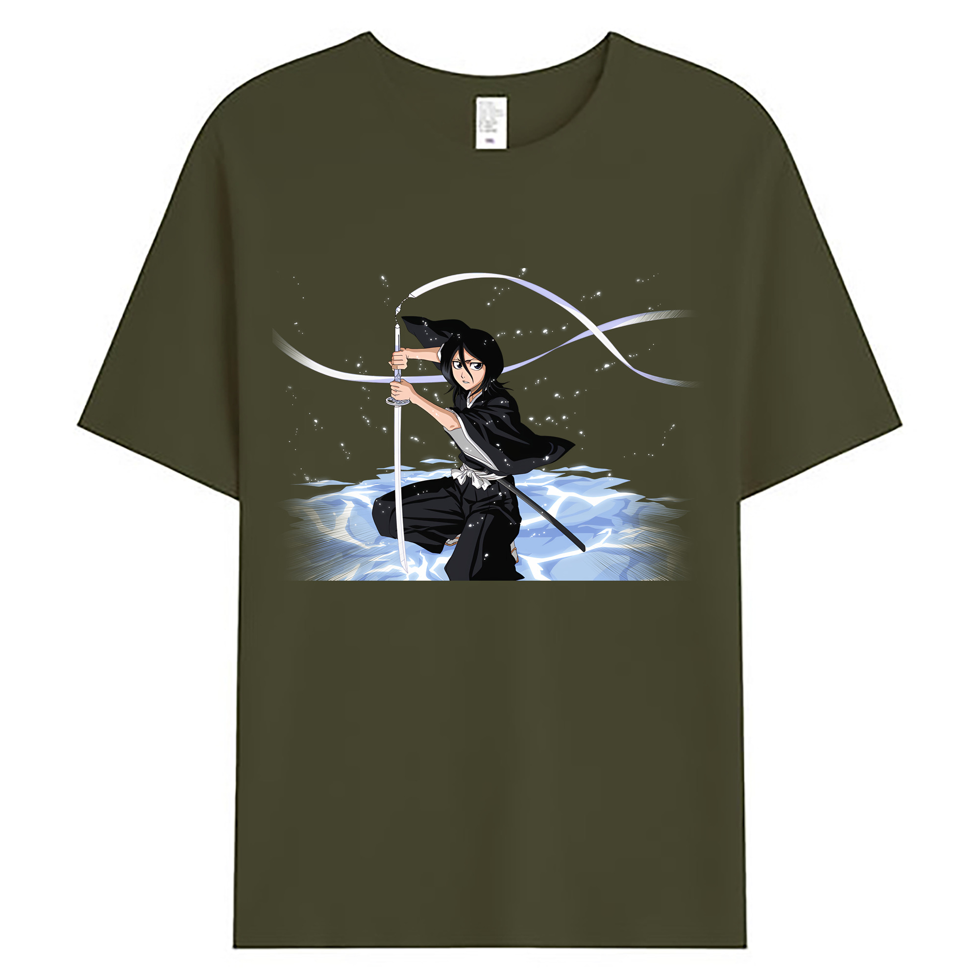 （画像用） ブリーチ 朽木ルキア BLEACH Kuchiki Rukia 綿100％ メンズ半袖Tシャツ｜肌触りやわらか＆通気性